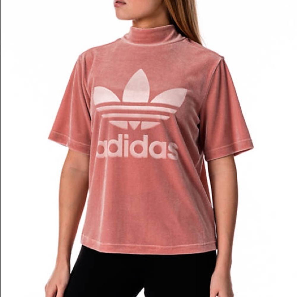 ADIDAS boxy velvet tee